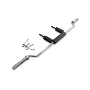 Safety Bar – Barra para sentadillas + 1 Par de Seguros Metálicos